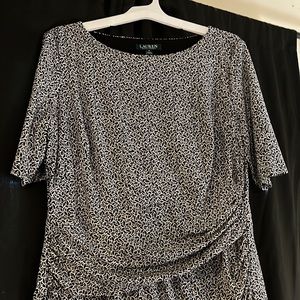 Lauren Ralph Lauren Titus Leaf Print Dress Size 16